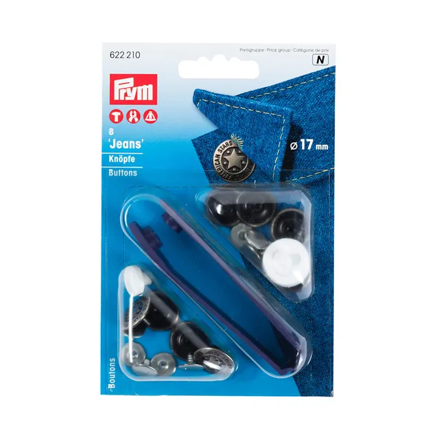 prym-622210-n-hfrei-jeans-kn-pfe-american-star-17-mm-messing-altsilber image 1