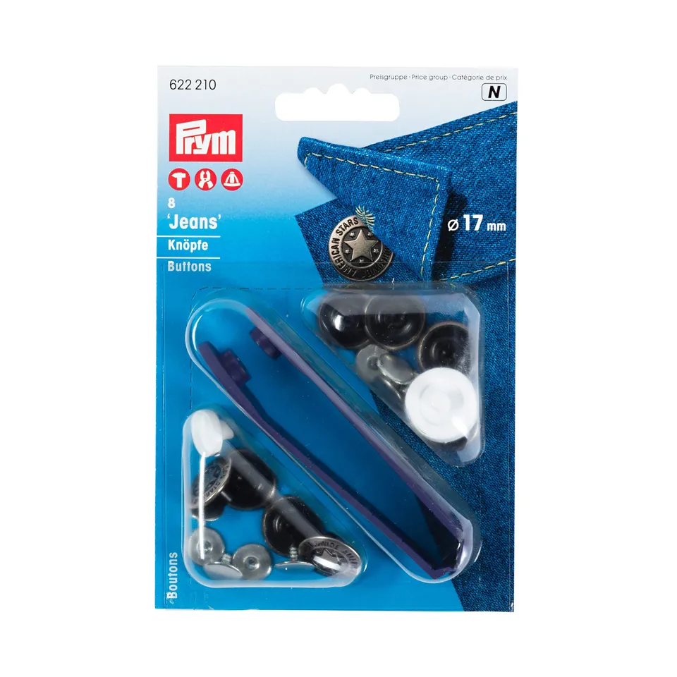 prym-622210-n-hfrei-jeans-kn-pfe-american-star-17-mm-messing-altsilber image 1