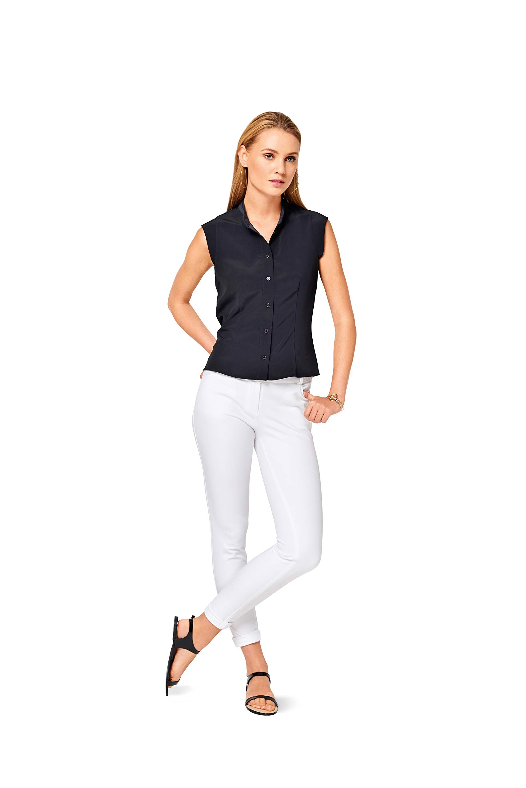 burda-style-6527-schnittmuster-damen-bluse-mit-hemdkragen-gr-34-46 image 2