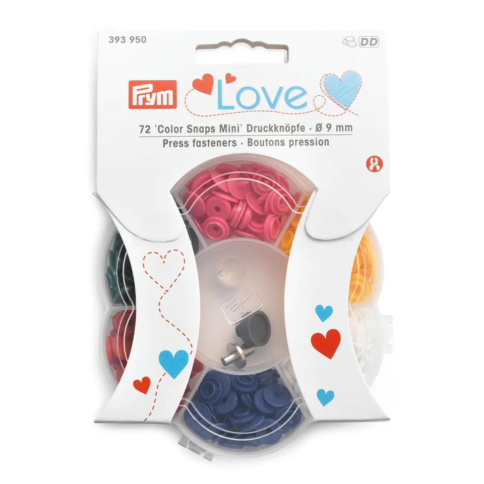 prym-love-color-snaps-mini-9mm-72-druckkn-pfe-in-6-farben-mit-werkzeug-in-box image 1