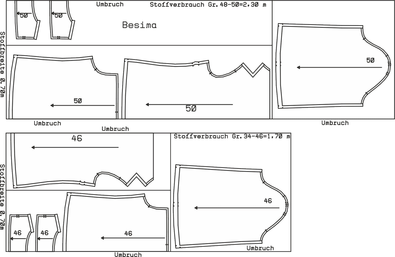 schnittmuster-berlin-besima-damen-wasserfallbluse-70er-gr-34-50 image 3