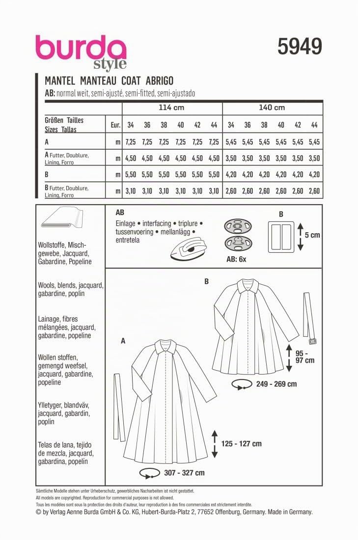 burda-style-schnittmuster-5949-swingmantel-kurz-und-lang-damen-34-44 image 4