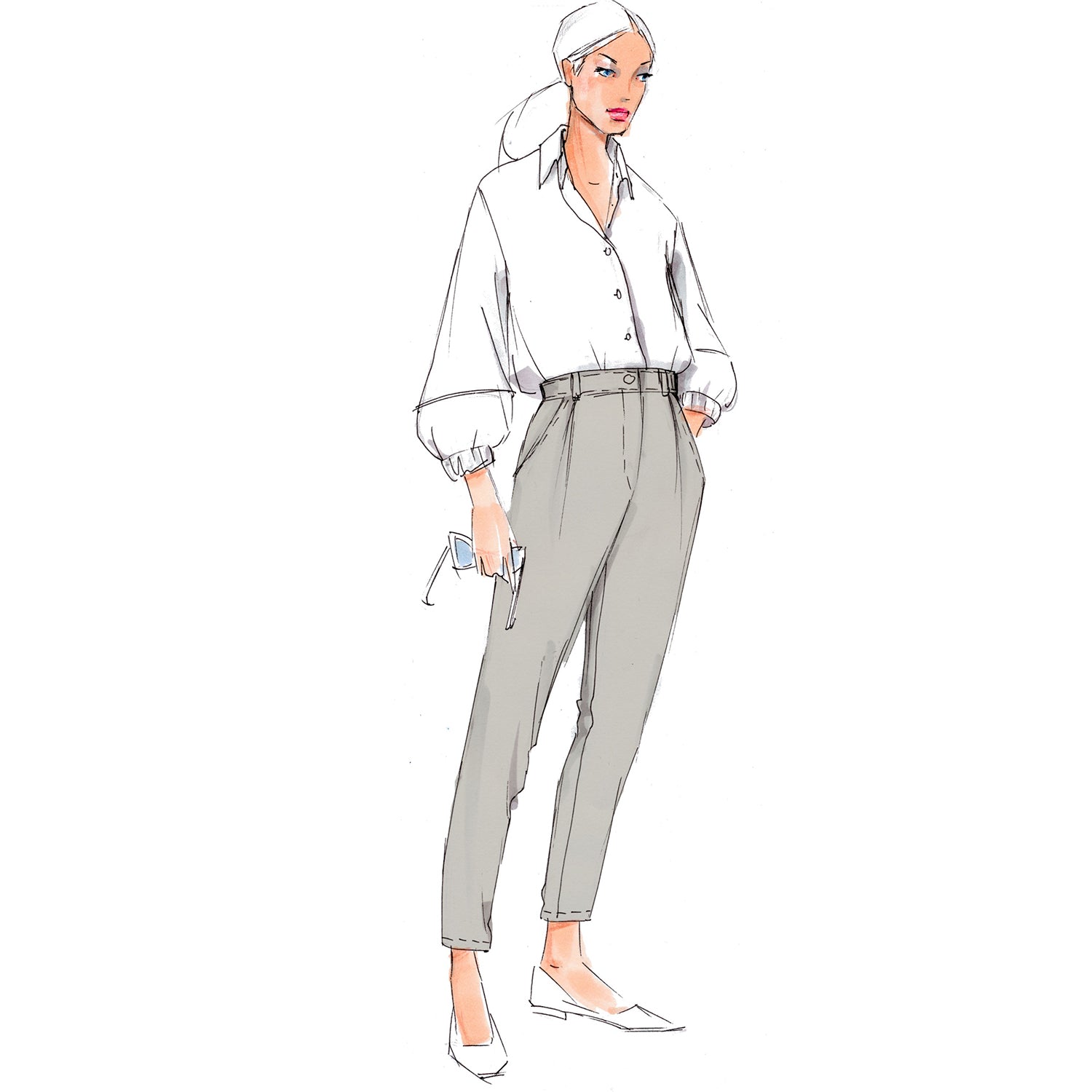 schnittmuster-berlin-highwaist-hose-cke-damen-schnittmuster image 1