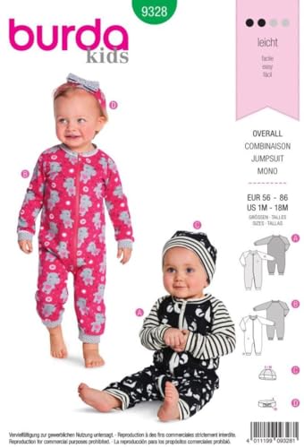 burda-9328-schnittmuster-baby-overall-m-tze-stirnband-gr-58-86-level-leicht image 8