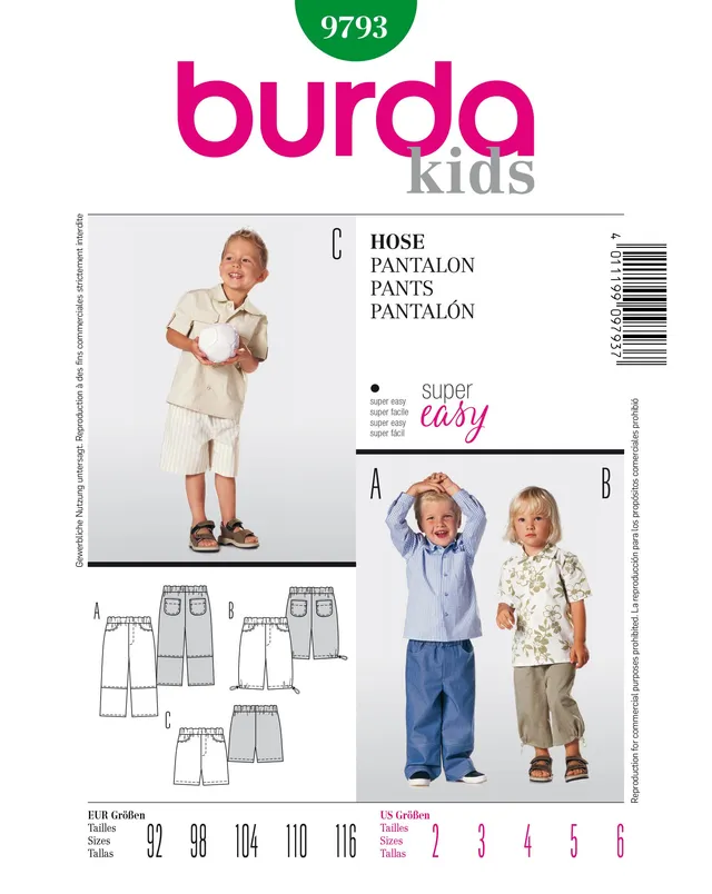 burda-style-9793-schnittmuster-kinder-hose-gr-92-116 image 1