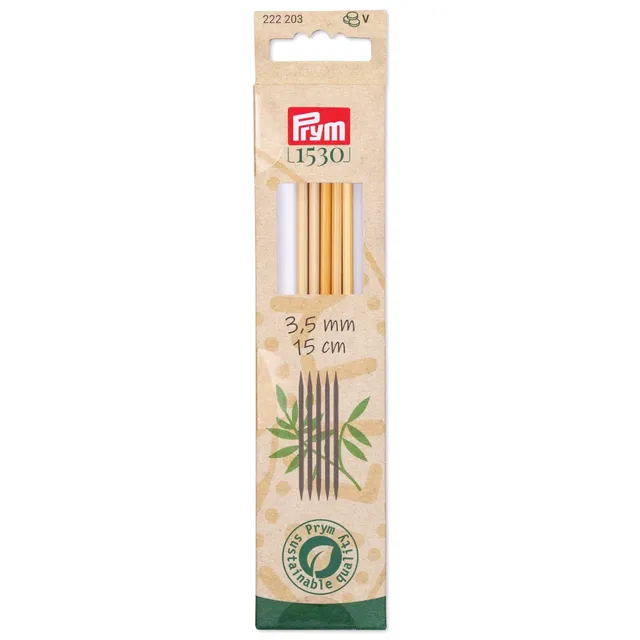prym-1530-strumpfstricknadeln-15-cm-3-5-mm-holzfarben image 1