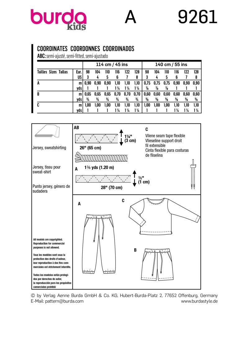 burda-kids-9261-schnittmuster-set-kinder-shirt-hose-gr-98-128-super-easy image 7