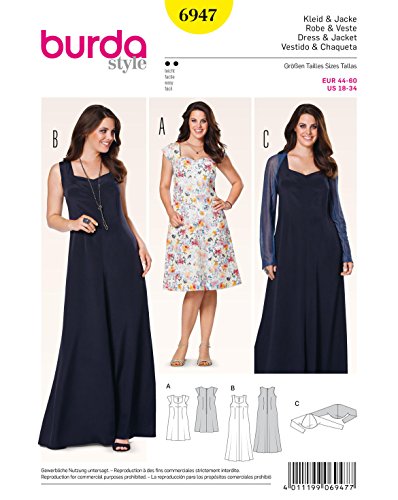 burda-style-6947-schnittmuster-kleid-mit-bolero-damen-gr-44-60 image 5