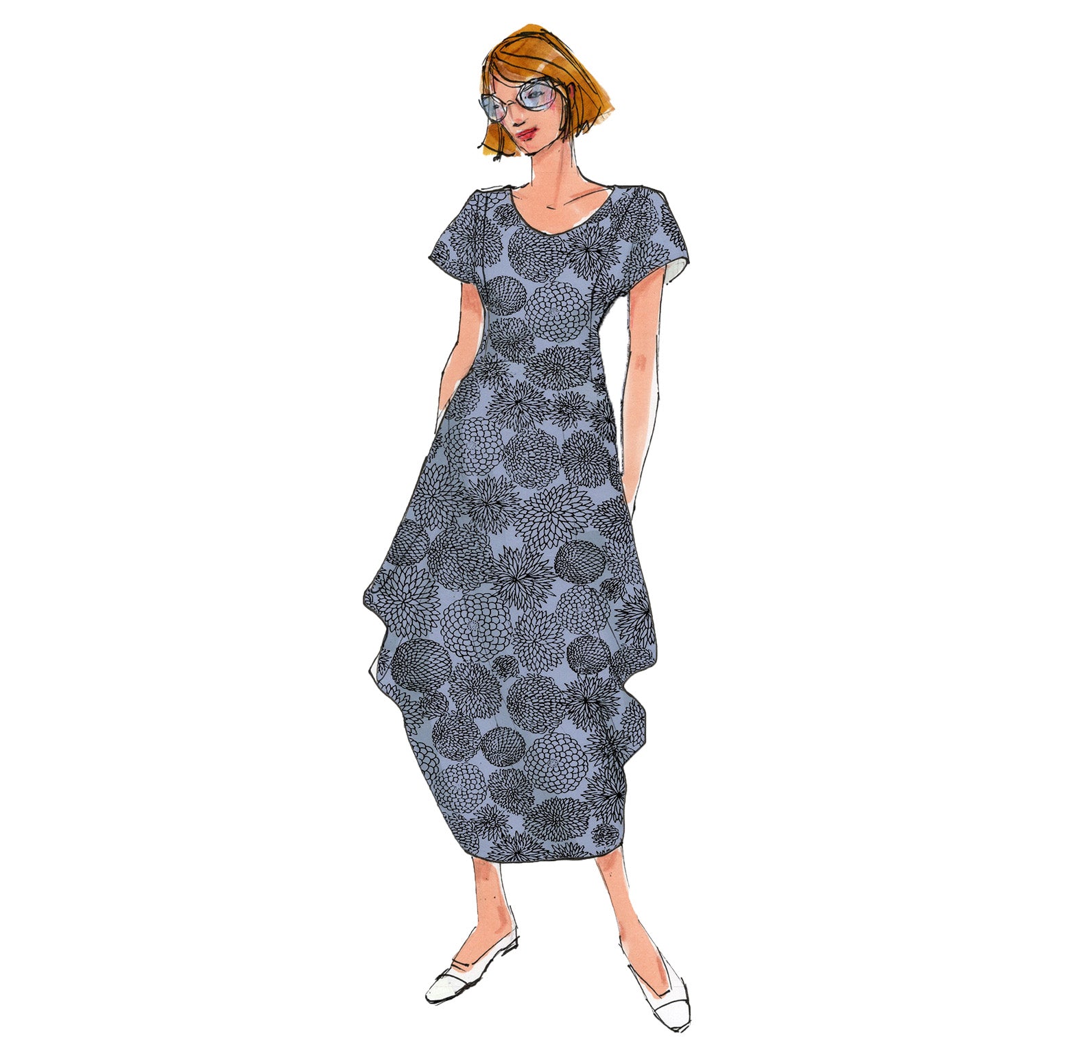 schnittmuster-berlin-tulpenkleid-fleur-schnittmuster-damen-sommerkleid-jersey image 1