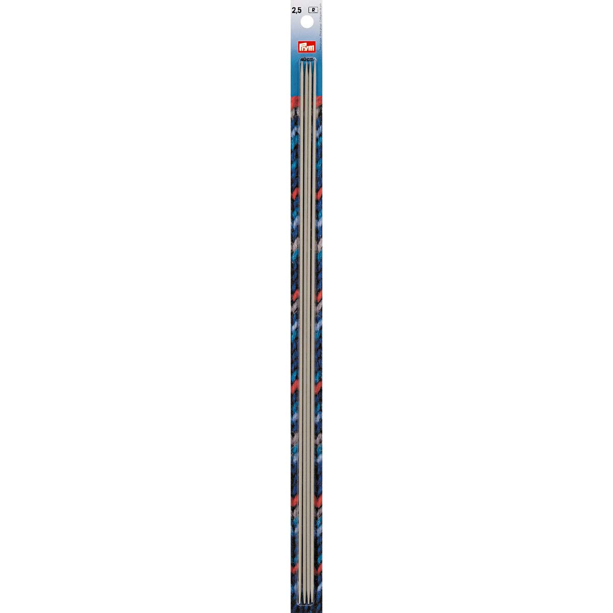 prym-strumpfstricknadeln-alu-40-cm-2-5-mm-grau image 1