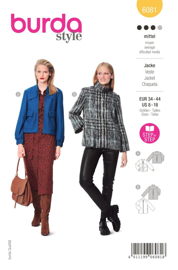 burda-style-6081-schnittmuster-jackenvariationen-damen-gr-34-44 image 1