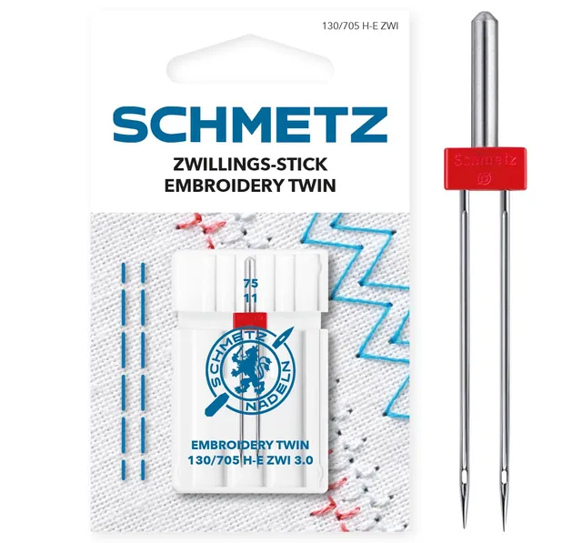 schmetz-zwillings-sticknadel-75-11-3-0-mm-1-n-hmaschinennadel image 1