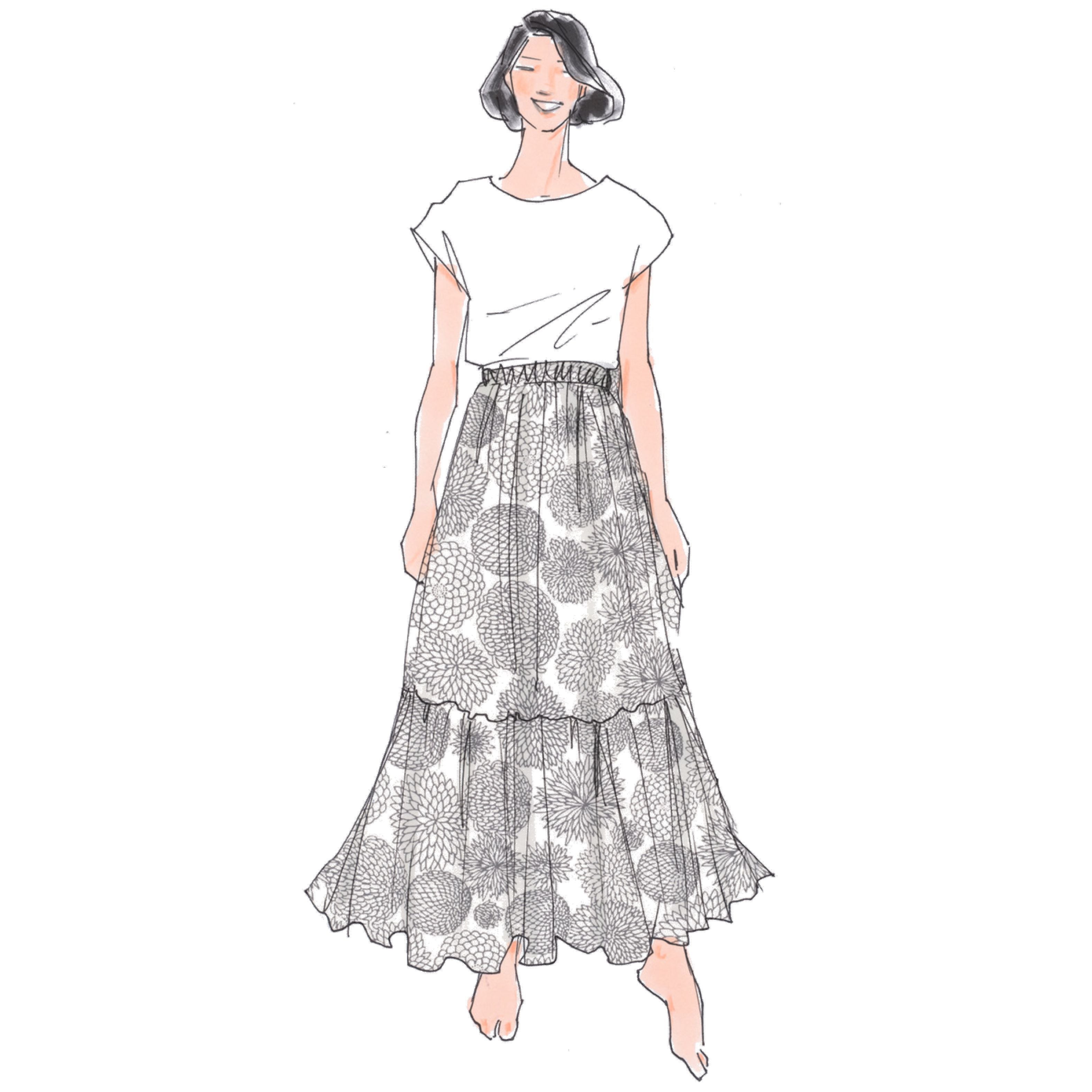 schnittmuster-berlin-stufenrock-roos-e-book-damen-boho-rock image 1