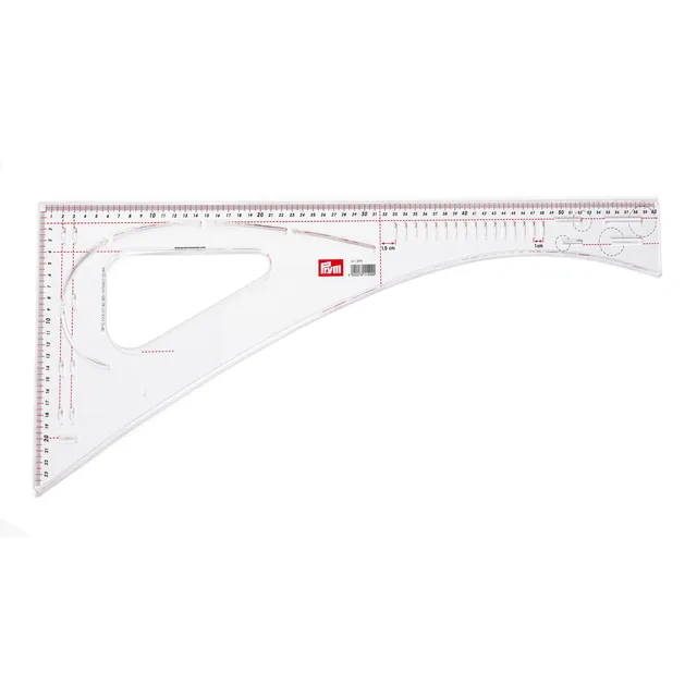 prym-611499-schneiderlineal-60-cm-transparent-24-x-60-cm-kunststoff-mit-90-grad- image 1