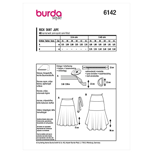 burda-style-schnittmuster-6142-damenrock-mit-passe-2-l-ngen-gr-36-46 image 7
