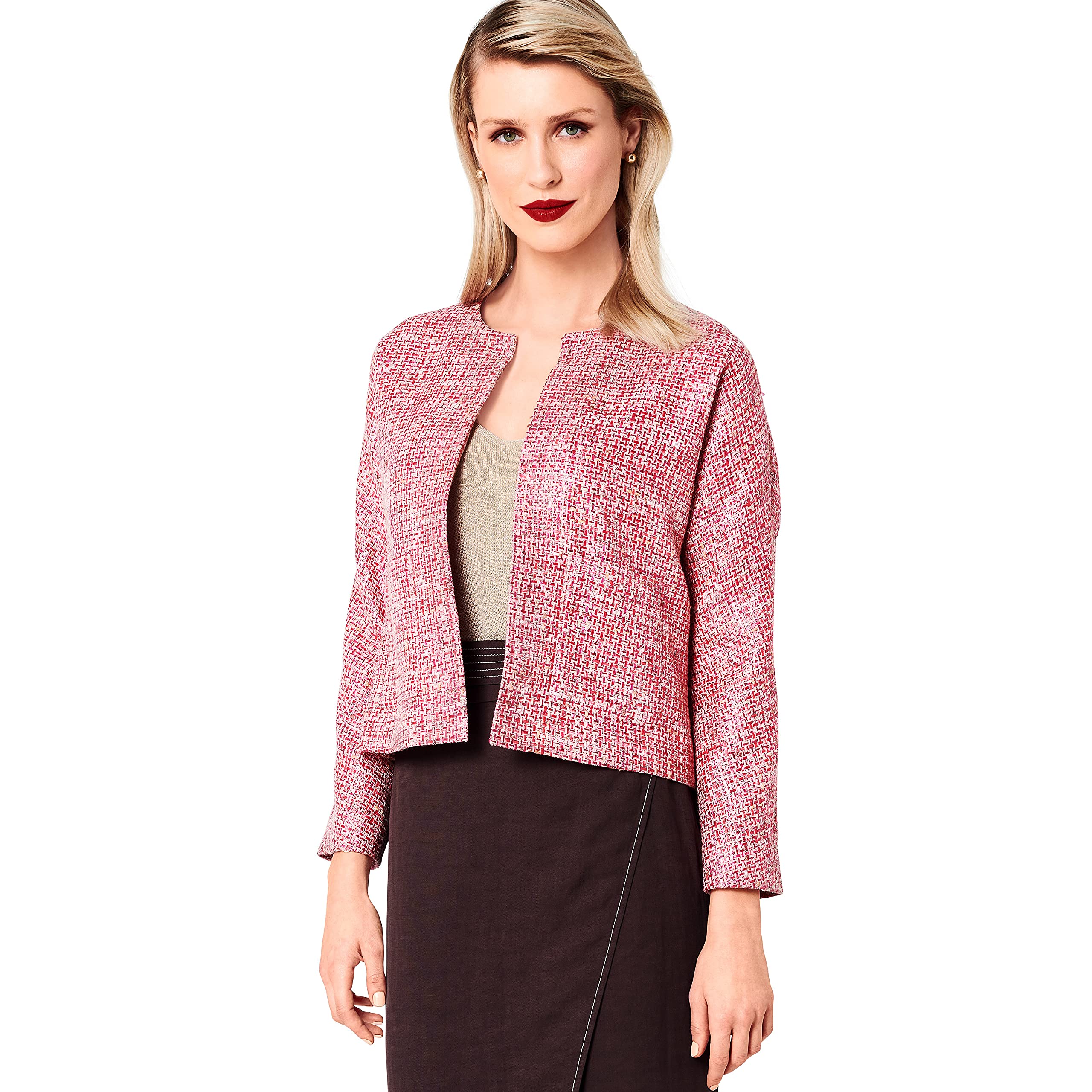 burda-style-easy-schnittmuster-damenjacke-kragenlos-gr-36-46 image 5