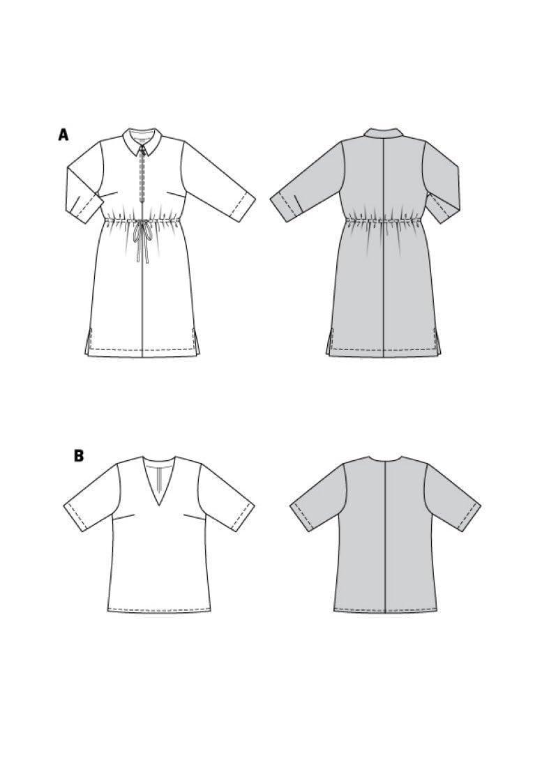 burda-style-katalog-schnittmuster-6038-kleid-mit-gummizug-und-tunika-damen-gr-44 image 2