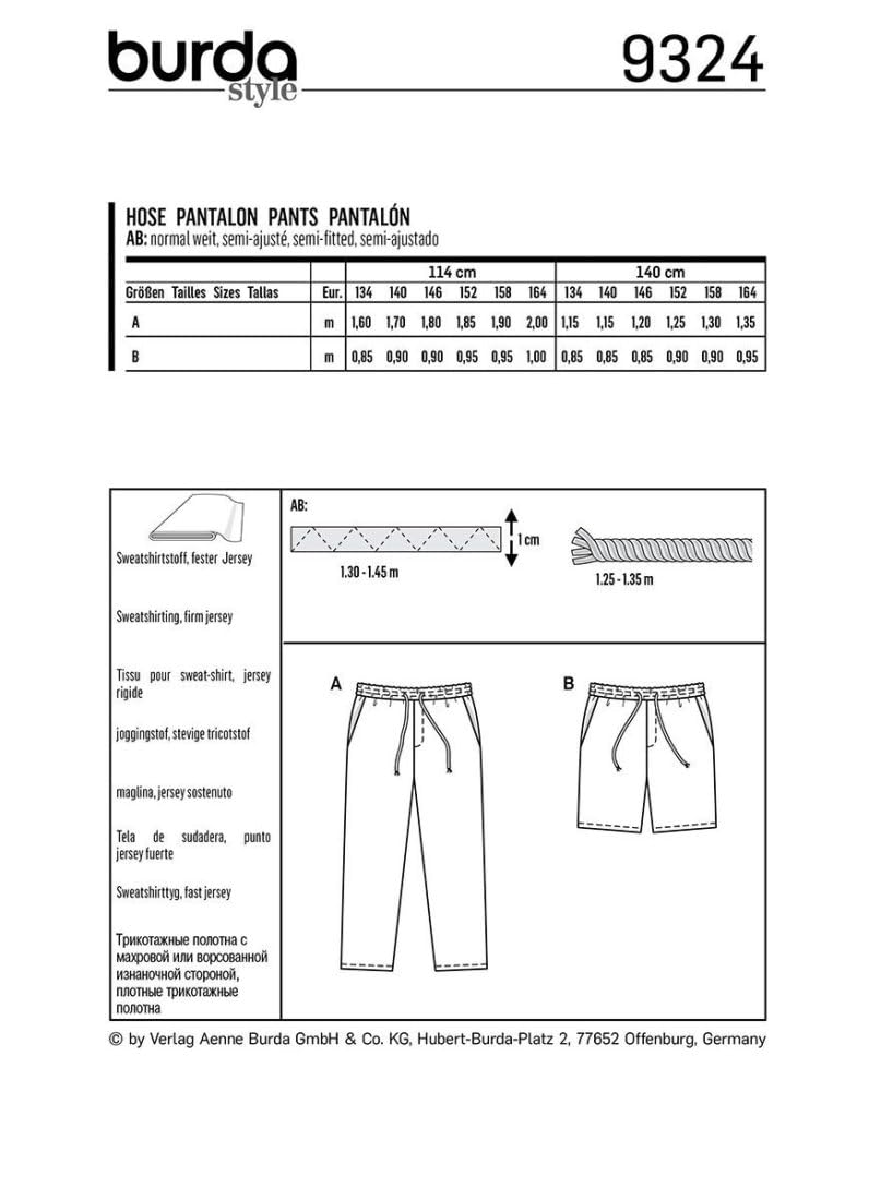 burda-style-9324-bermuda-shorts-kinder-jersey-knielang-mit-gummibund image 2