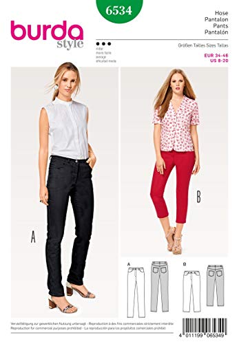 burda-style-6534-schnittmuster-damen-hose-jeans-gr-34-46-papierschnitt image 4