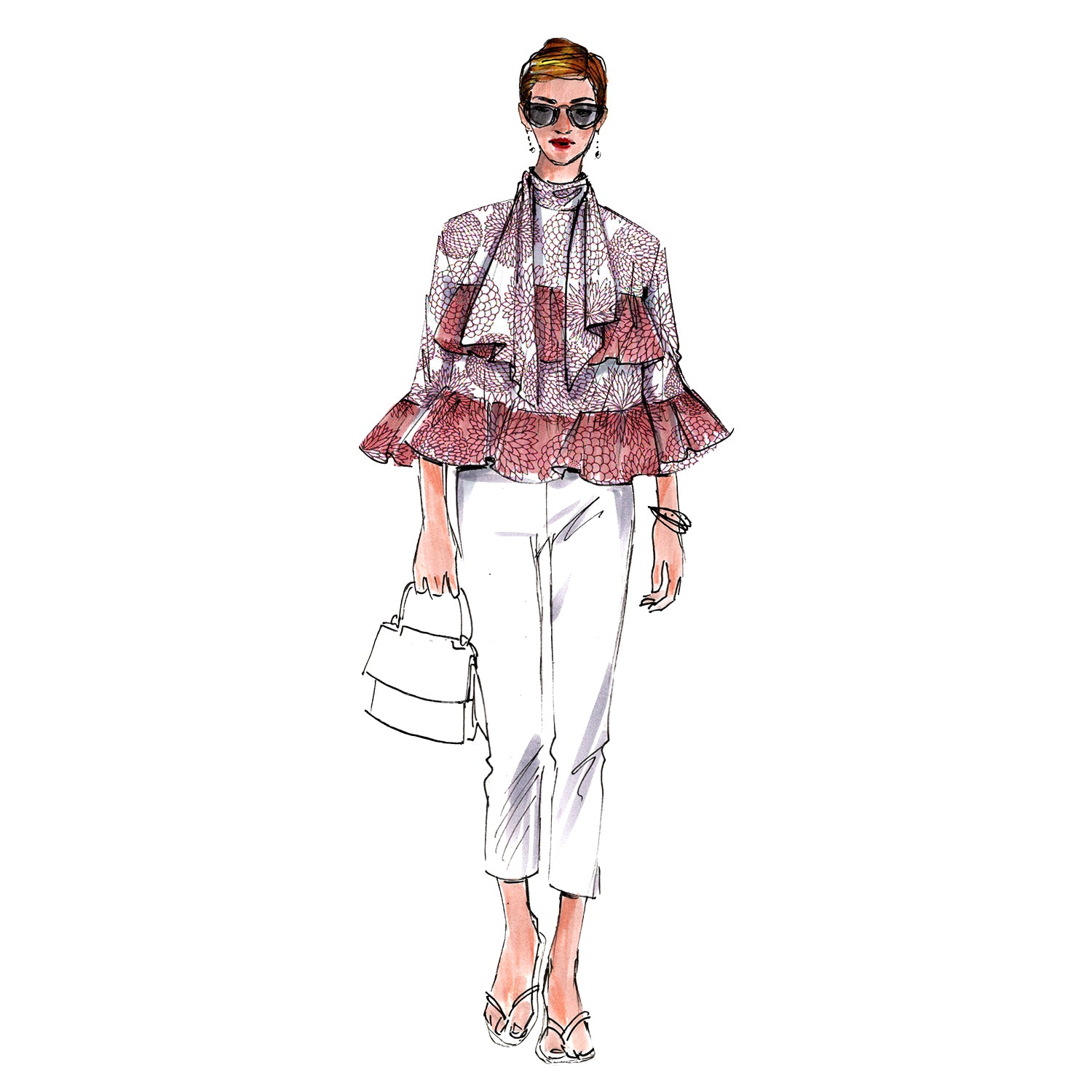 schnittmuster-berlin-bluse-casablanca-damen-boho-bluse image 1