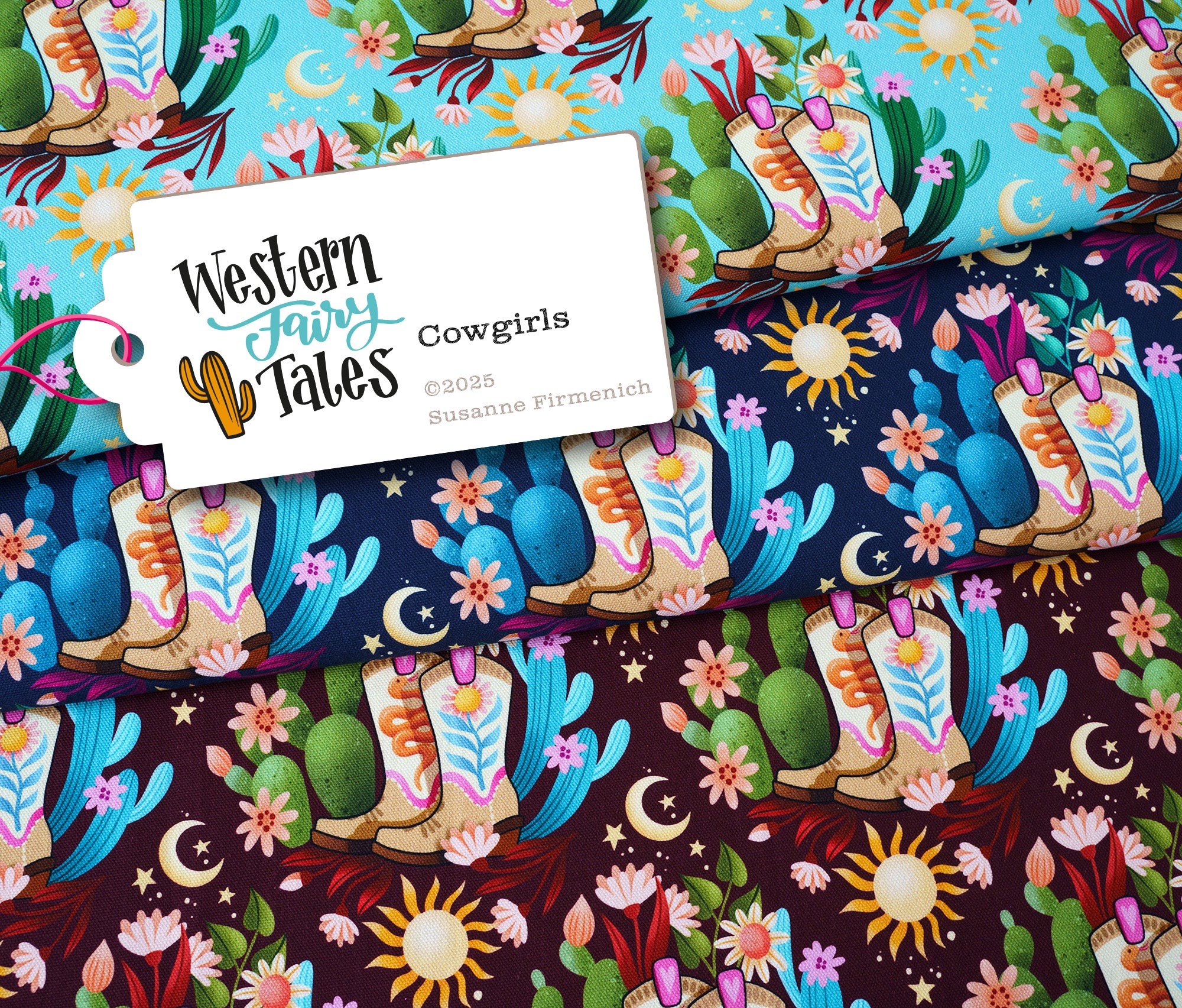 albstoffe-western-fairy-tales-cowgirls-sweat-bio-meterware image 1