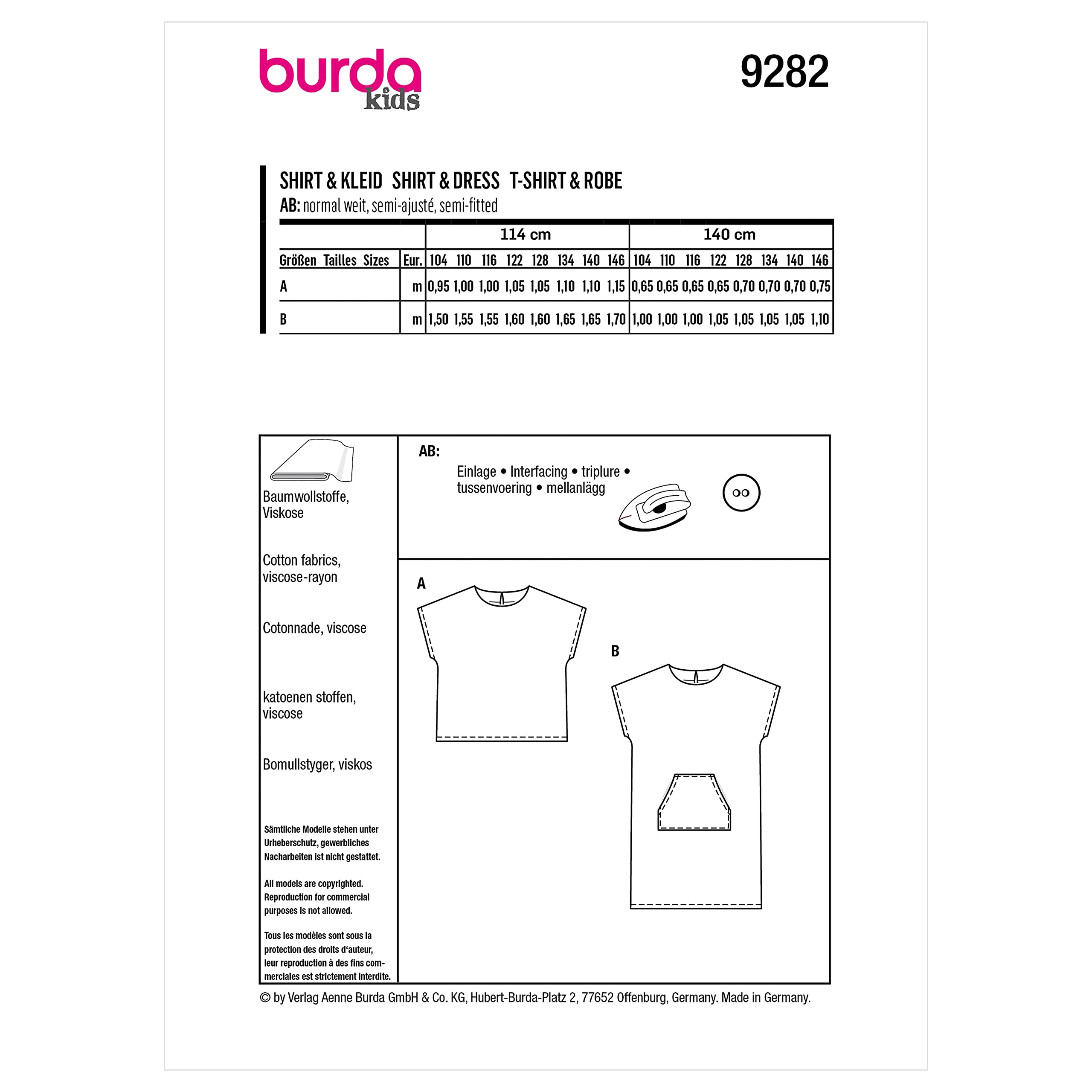 burda-style-9282-schnittmuster-kids-shirt-und-kleid-gr-104-146-level-1 image 2