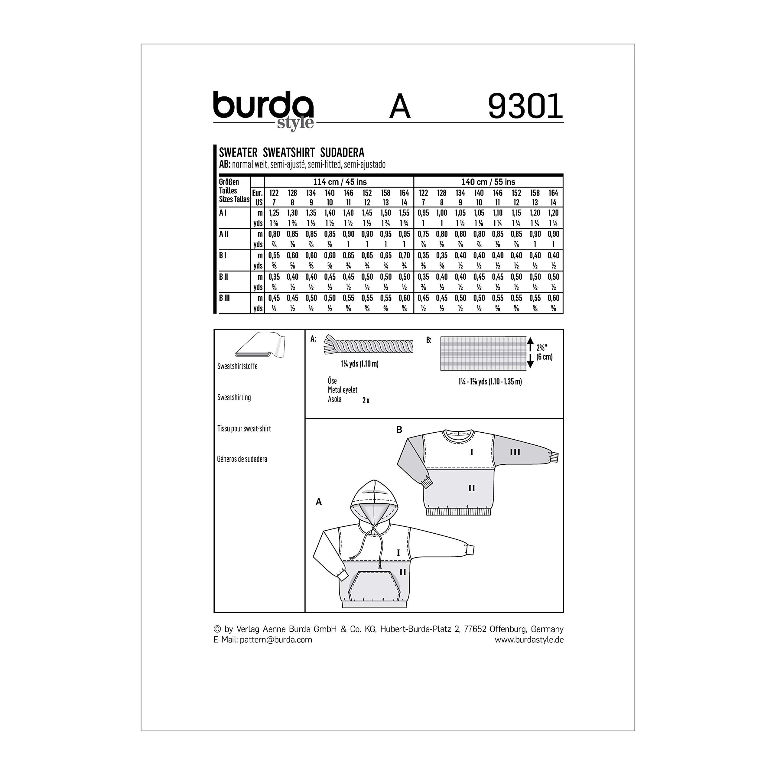 burda-style-9301-schnittmuster-zweifarbige-hoodies-kinder-hoodie-mit-kapuze image 4