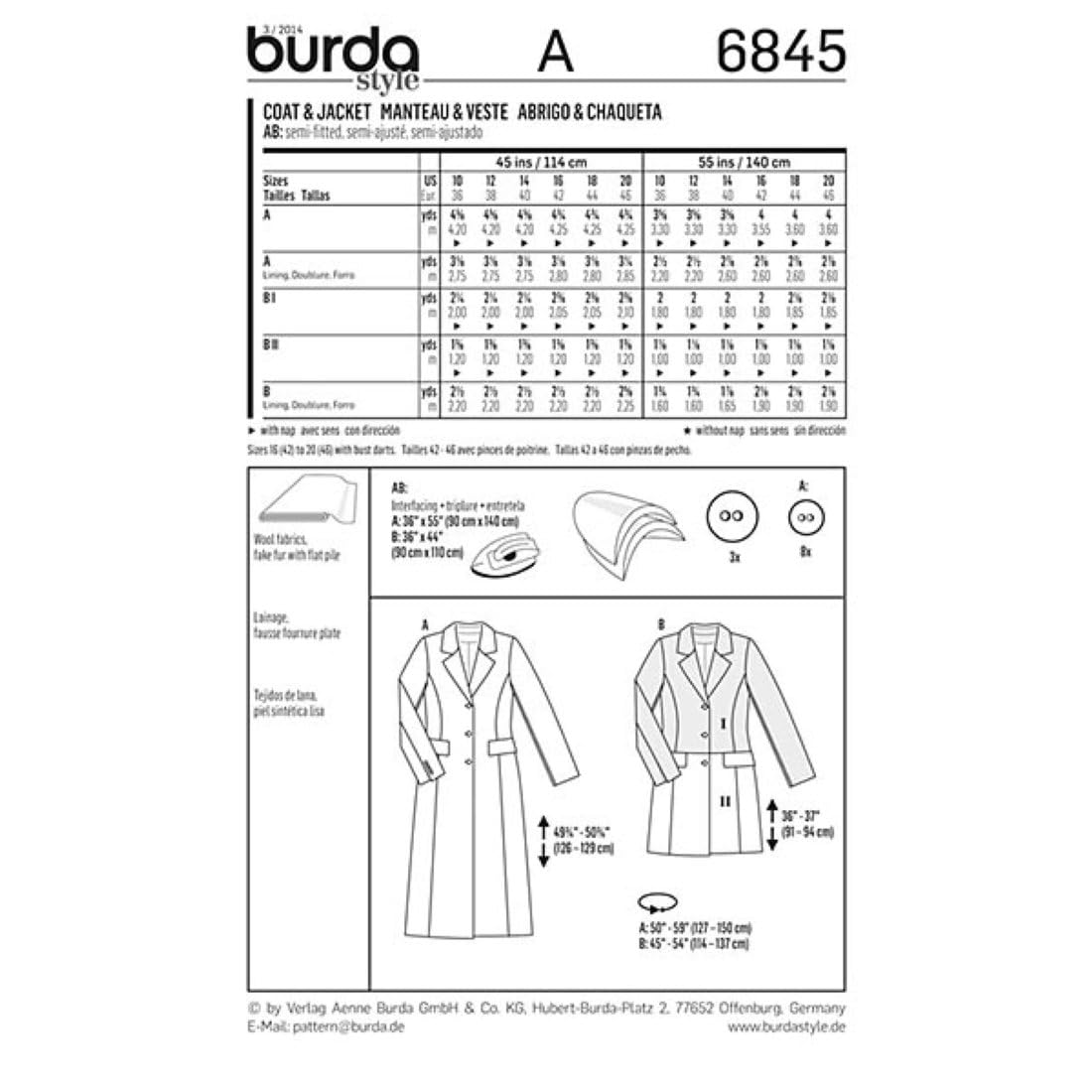 burda-style-schnittmuster-6845-damen-mantel-jacke-gr-36-46 image 2