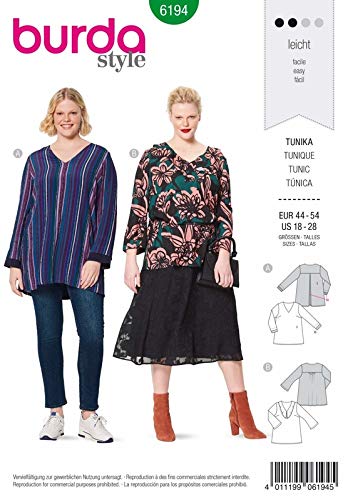 burda-style-6194-tunika-damen-gr-44-54-papierschnittmuster-level-2 image 1