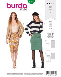 burda-style-6184-schnittmuster-rock-damen-gr-34-44 image 1