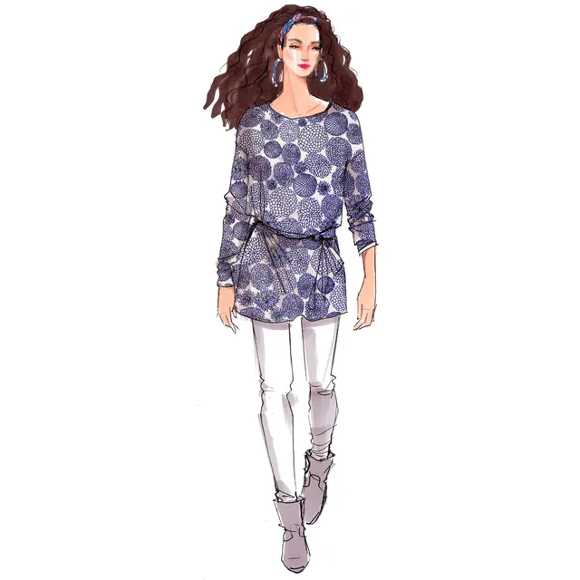 schnittmuster-berlin-tunika-karla-schnittmuster-longbluse-gr-34-50 image 1