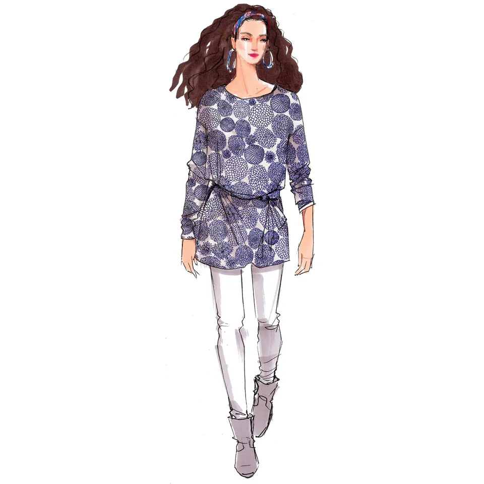 schnittmuster-berlin-tunika-karla-schnittmuster-longbluse-gr-34-50 image 1