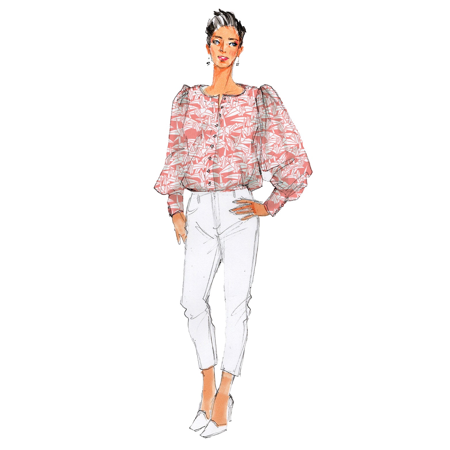 schnittmuster-berlin-bluse-sil-ebook-schnittmuster-damenbluse-mit-falten-rmel image 1