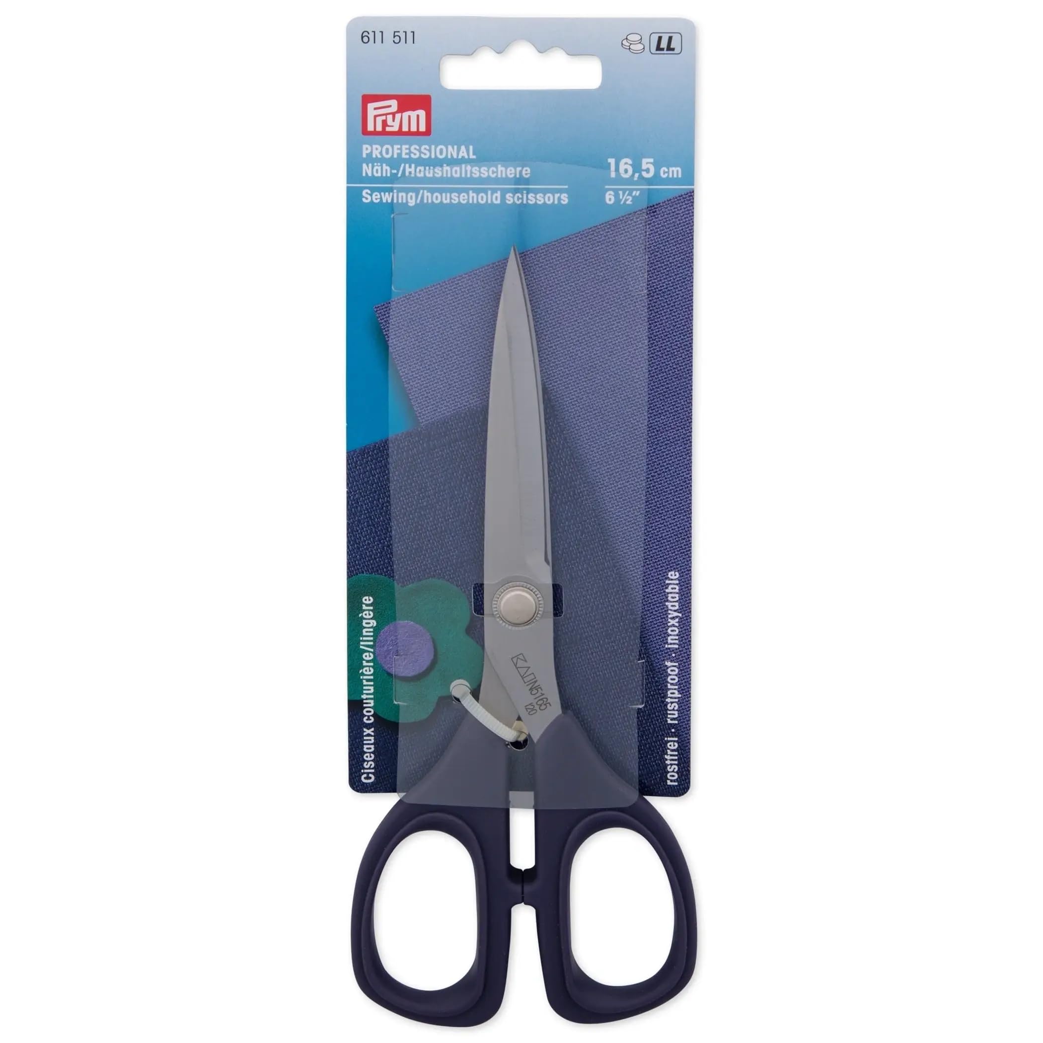 prym-professional-n-h-haushaltsschere-16-5-cm-6-1-2-edelstahl-blau image 1