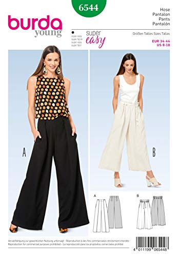 burda-style-6544-schnittmuster-damen-hose-weite-beinweite-gr-34-44 image 3