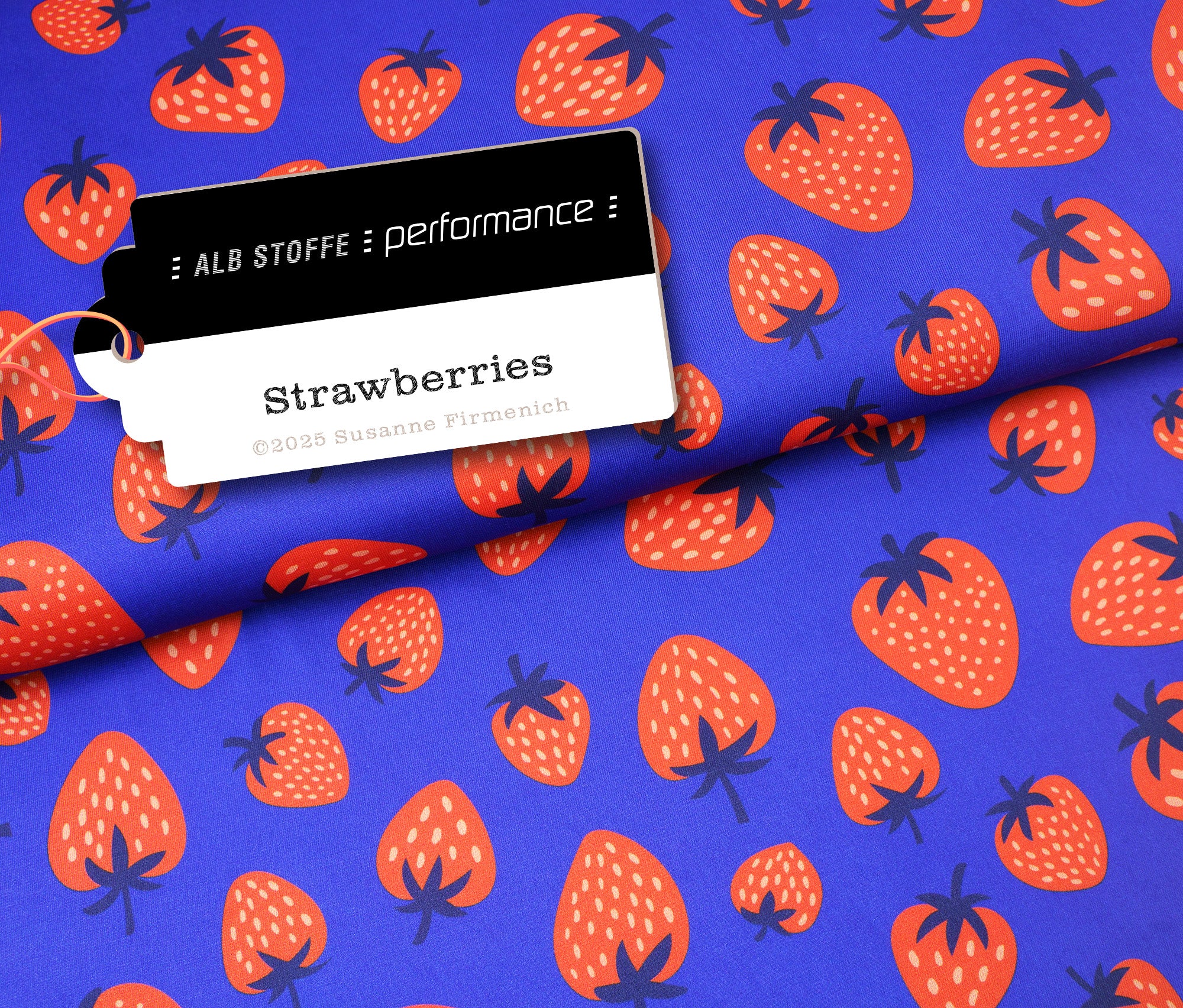 albstoffe-performance-strawberries-blau-active-wear-funktionsstoff-meterware image 1