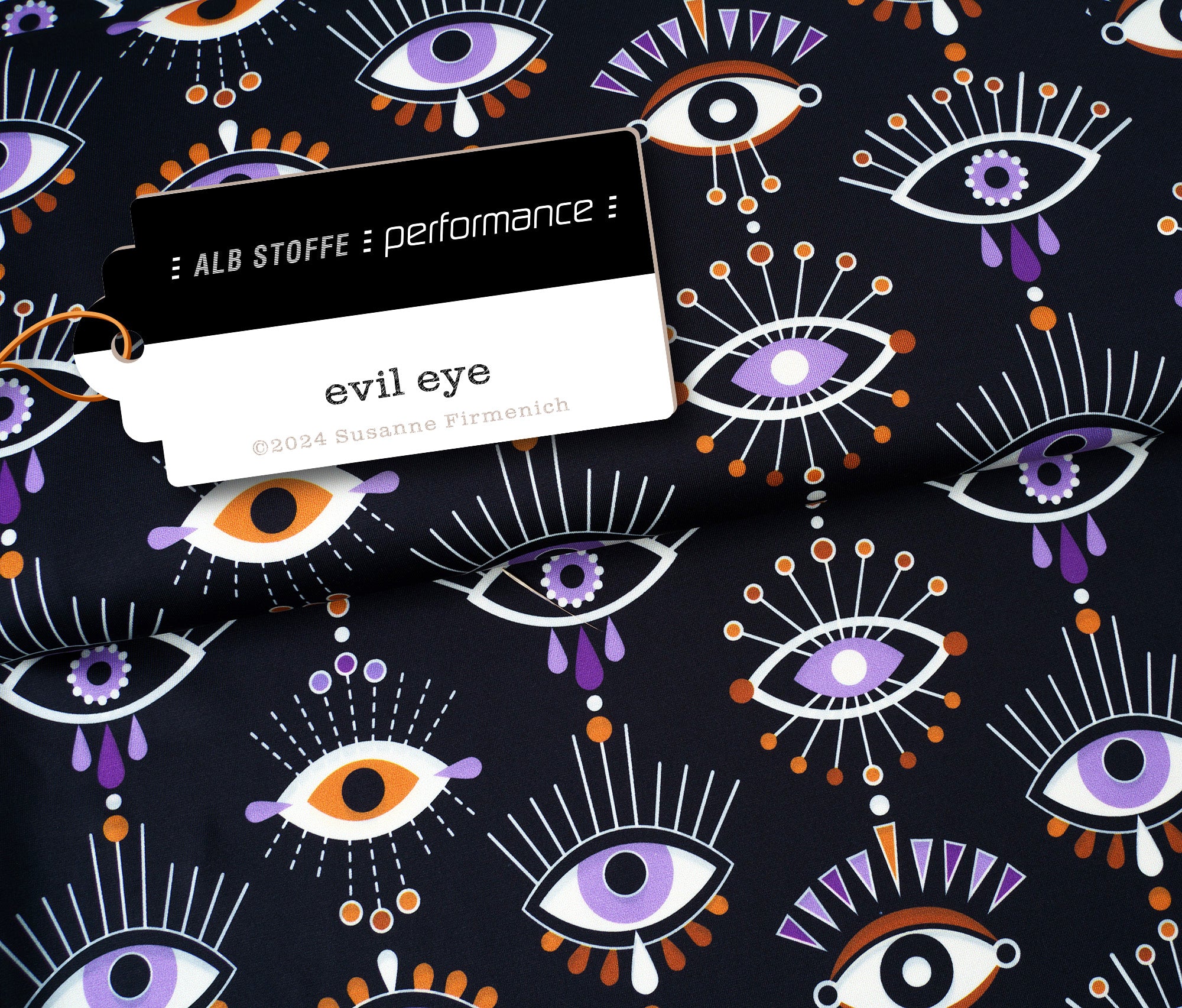 albstoffe-performance-evil-eye-black-active-wear-meterware image 1