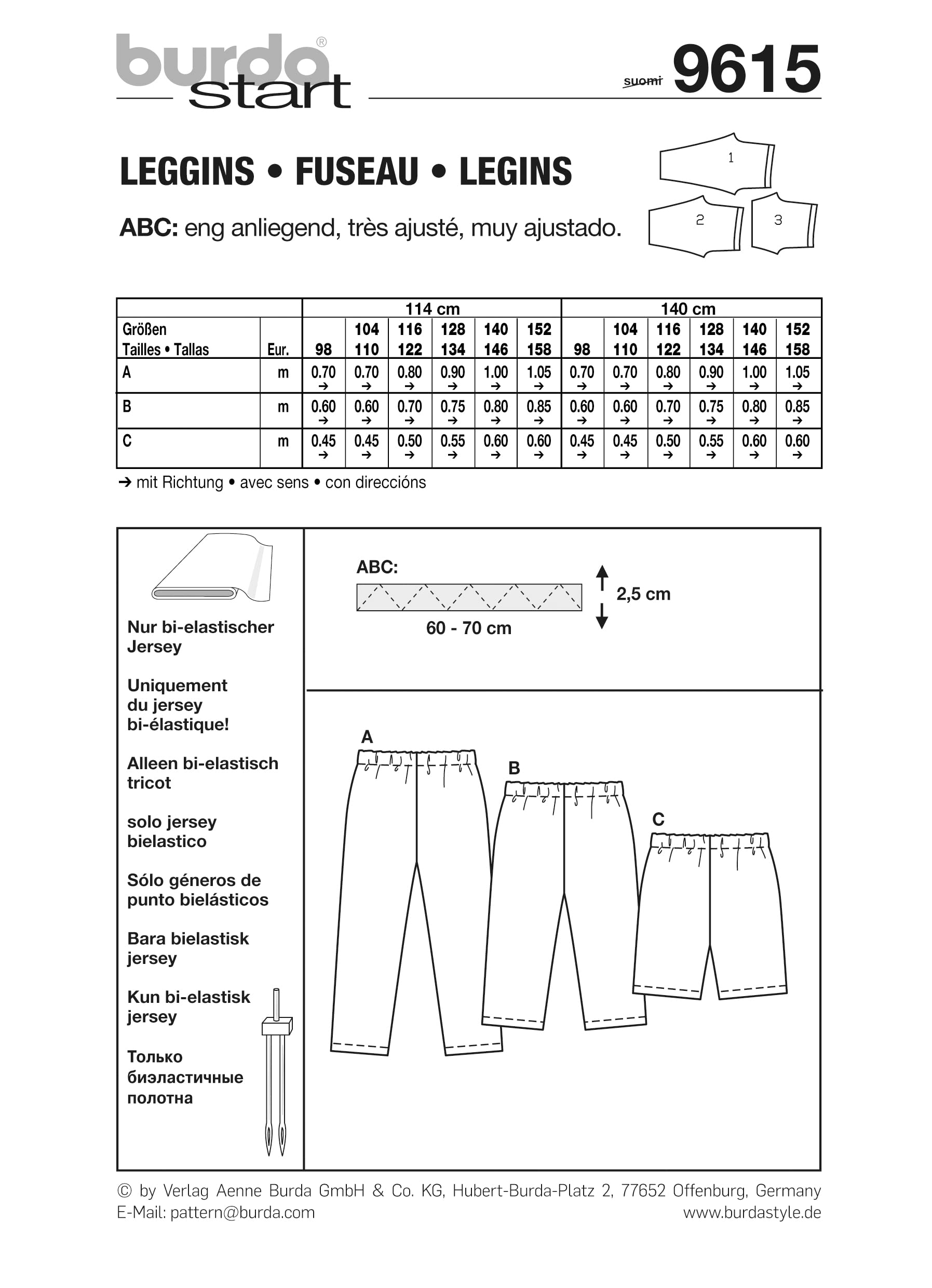 burda-kids-schnittmuster-9615-m-dchen-leggings-3-l-ngen-gr-104-152 image 2