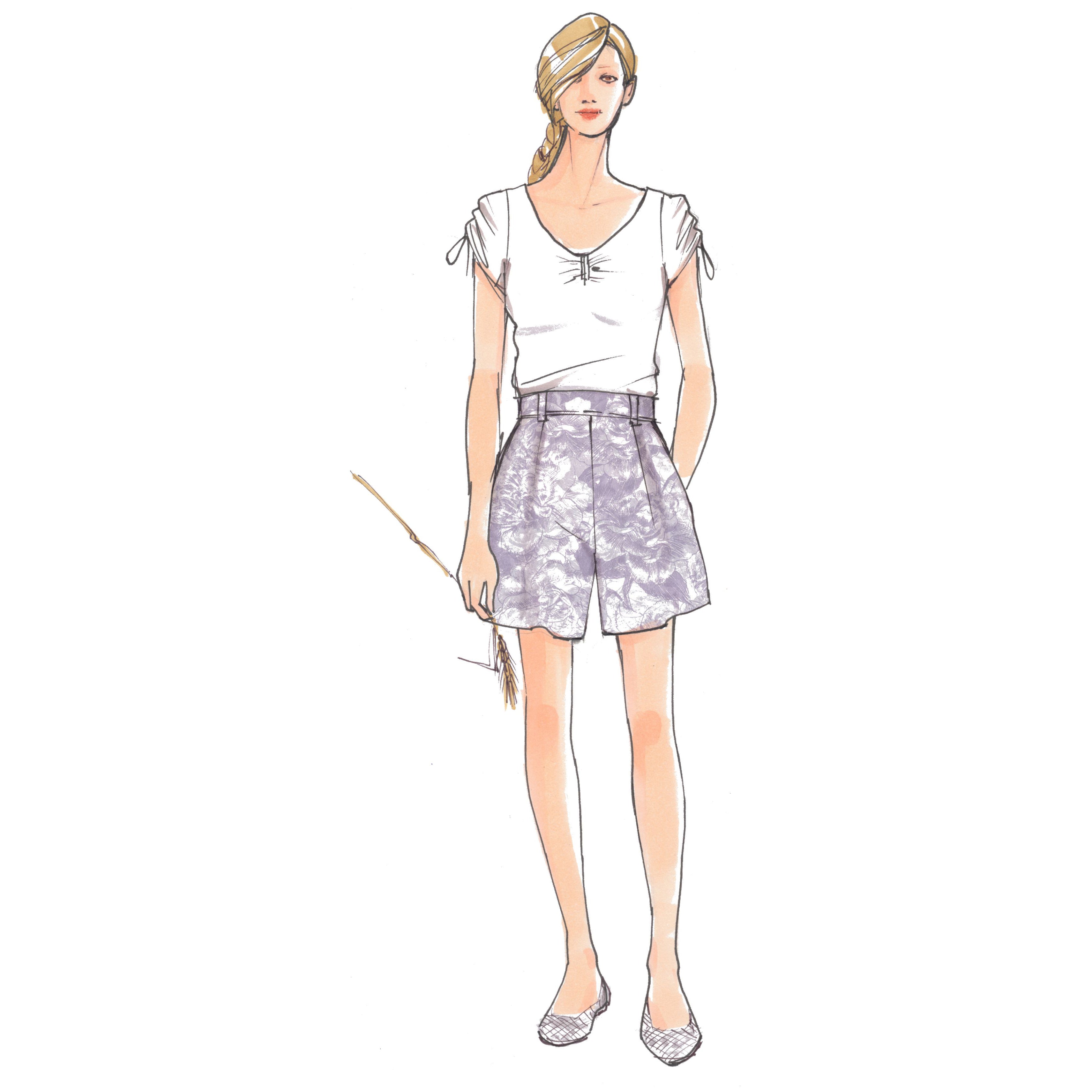schnittmuster-berlin-shorts-agnes-damenshorts-schnittmuster-gr-34-50 image 1