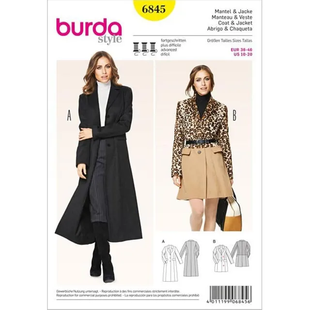 burda-style-schnittmuster-6845-damen-mantel-jacke-gr-36-46 image 1