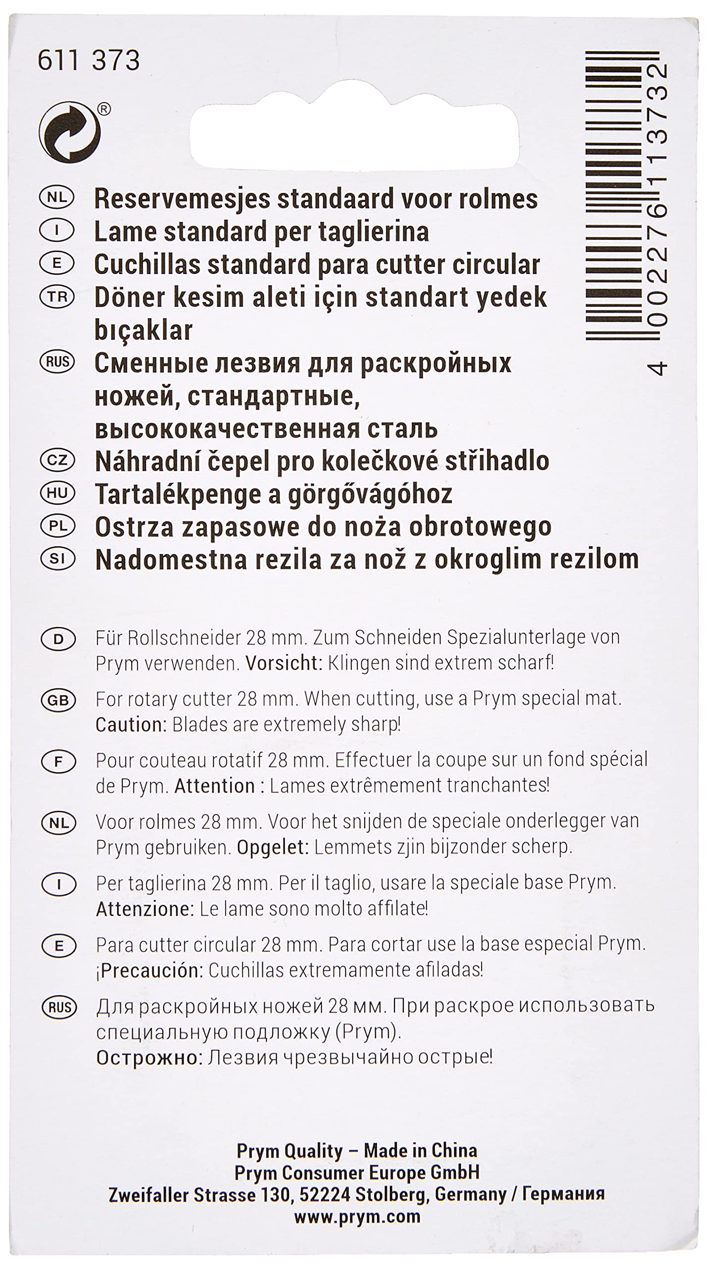 prym-611373-ersatzklinge-rollschneider-mini-28-mm-edelstahl-silber image 3