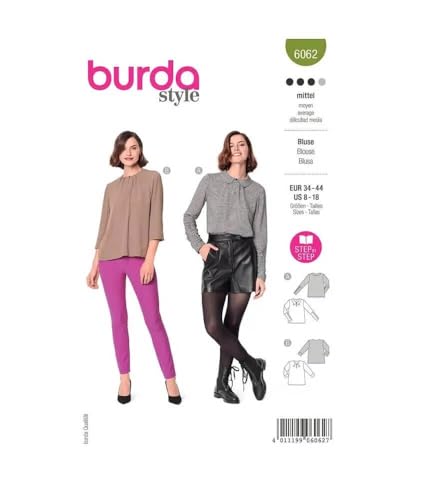 burda-style-schnittmuster-blusenvariationen-6062-damen-bluse-gr-34-44-n-hlevel-m image 5