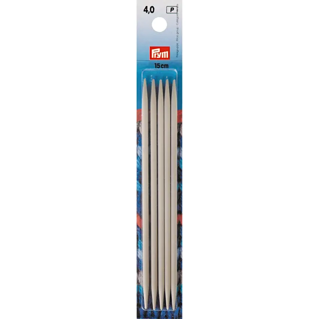 prym-nadelspiel-strumpfstricknadeln-grau-15-cm-4-0-mm image 1