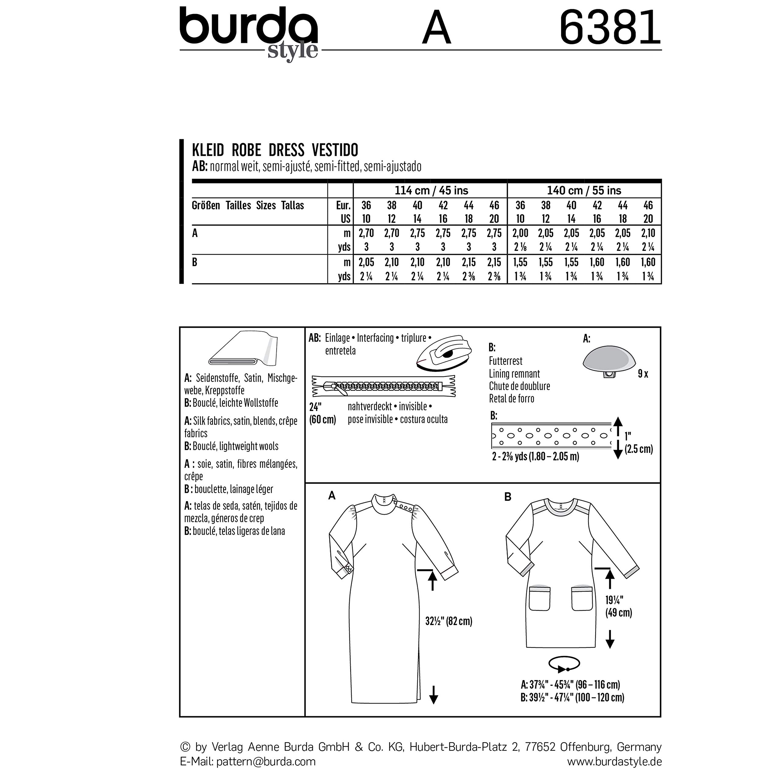burda-style-6381-kleid-schnittmuster-gr-38-48-retro-80er image 2