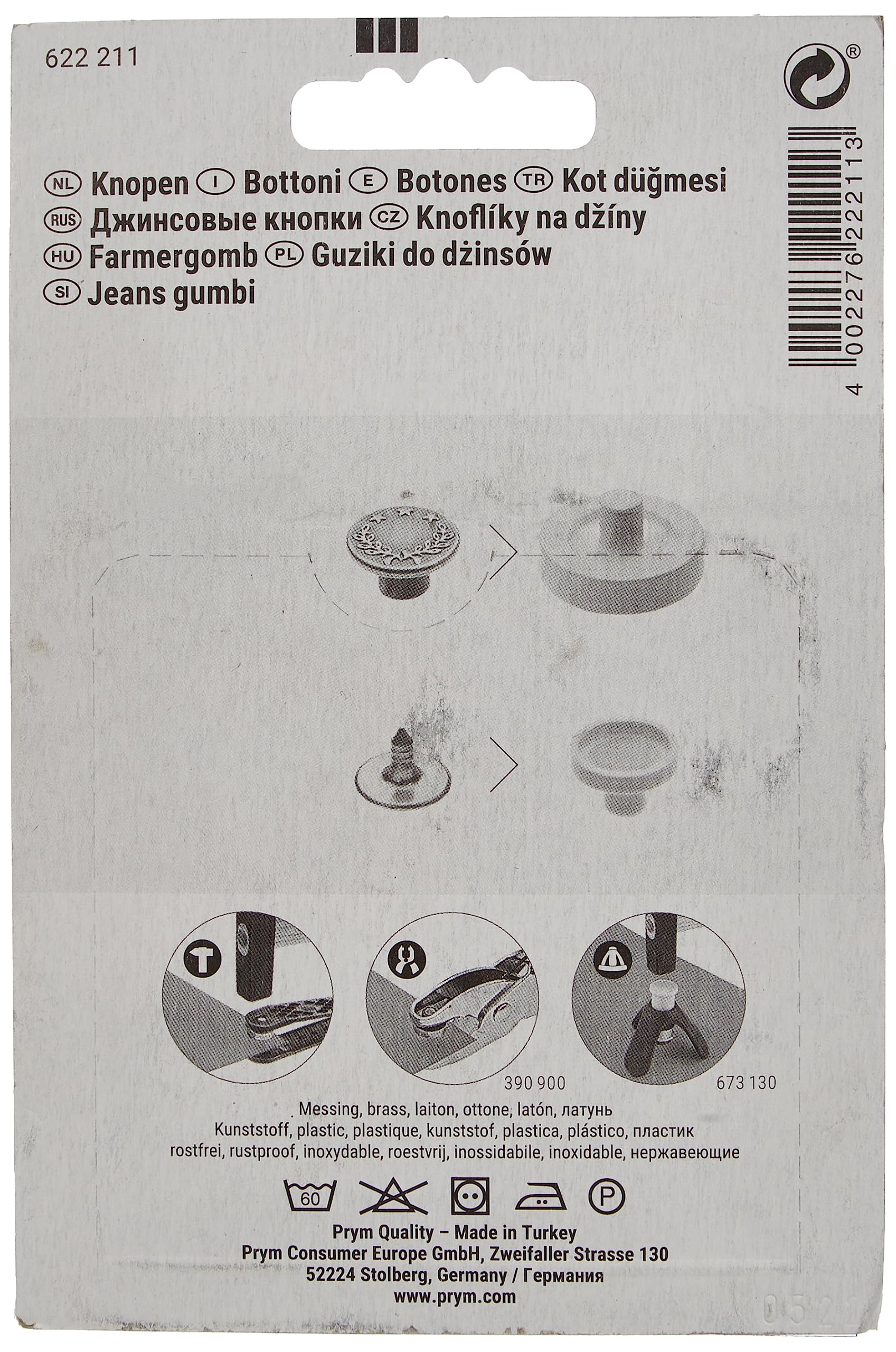 prym-622211-n-hfrei-jeans-kn-pfe-blume-17-mm-altmessing image 3