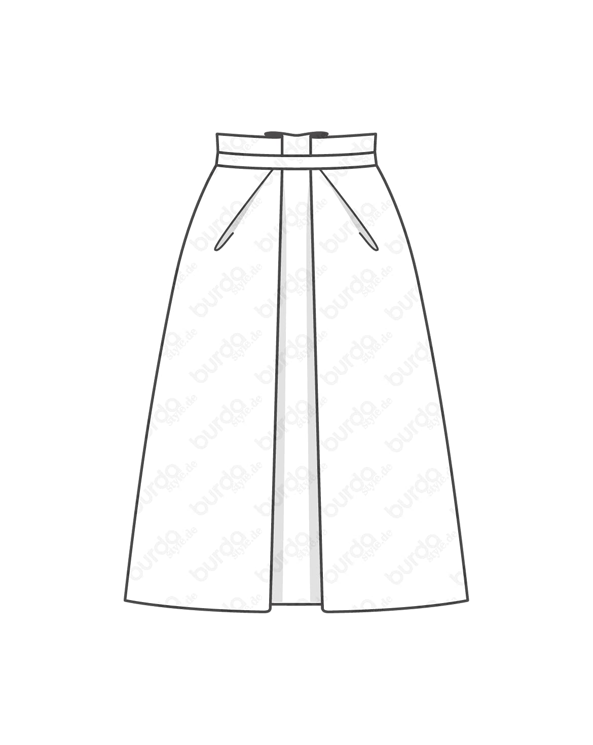 burda-style-6291-midirock-damen-34-44-ausgestellt-mit-falten-schnittmuster image 8