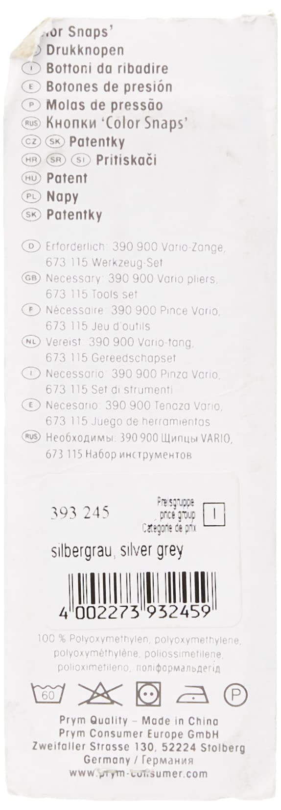prym-393245-color-snaps-stern-silbergrau-n-hfrei-druckknopf-aus-kunststoff image 2