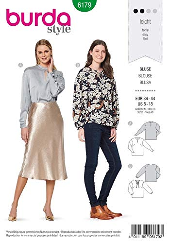 burda-style-6179-schnittmuster-bluse-damen-gr-34-44-level-2-leicht image 1