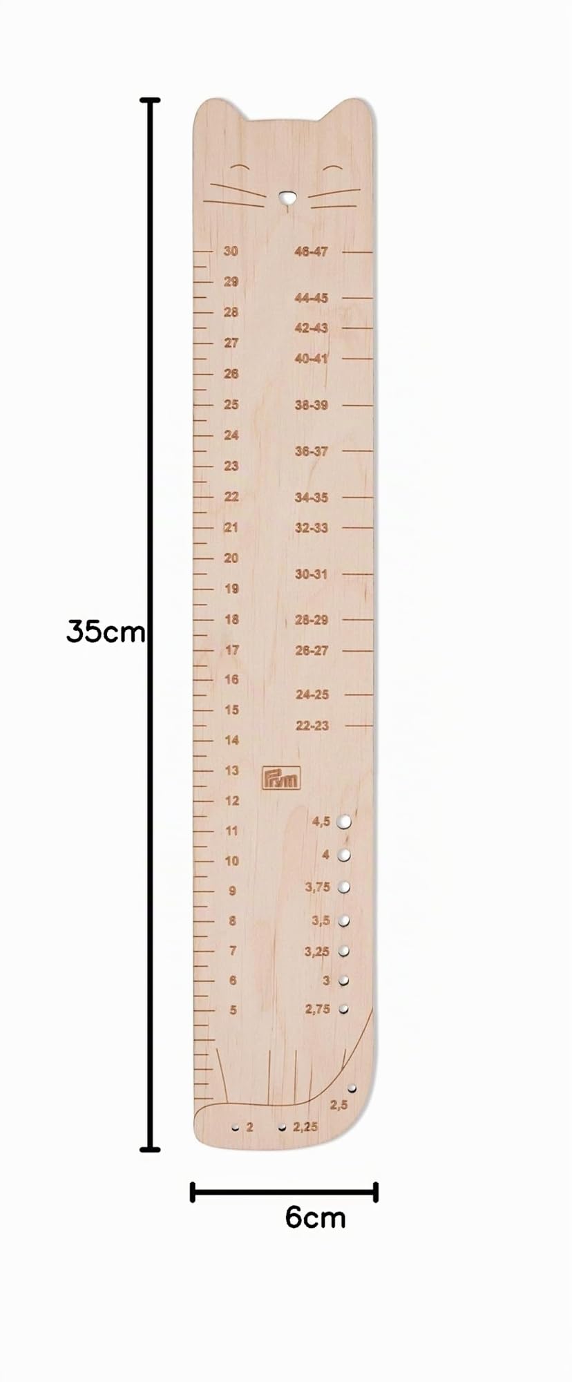 prym-610743-sockenlineal-birkenholz-natur-60-x-350-mm-katzenform image 3