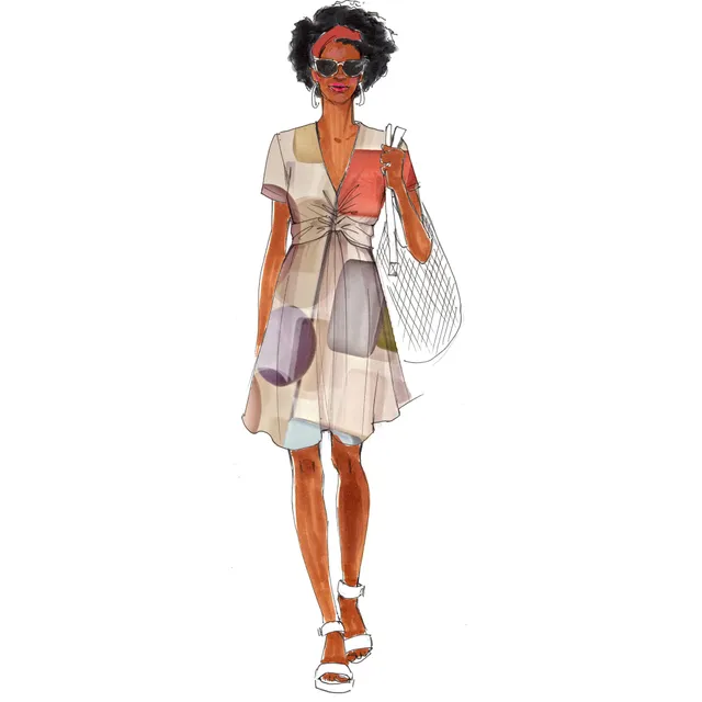 schnittmuster-berlin-knotenkleid-keiki-ebook-damen-jerseykleid-gr-34-50 image 1